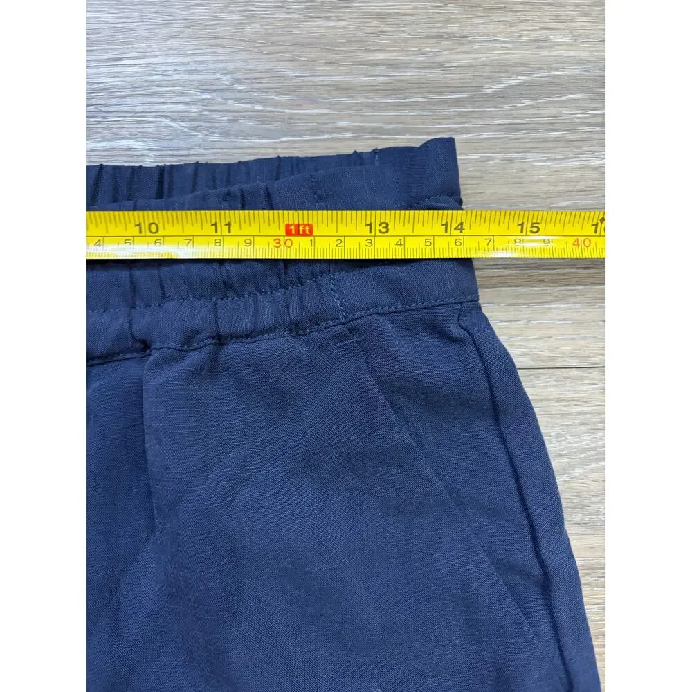 LOFT Navy Elastic Waist Drawstring Skirt Size XS Casual